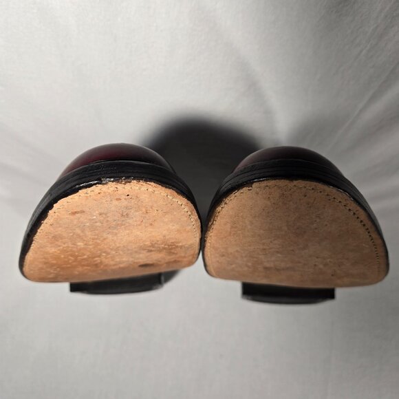 USA Vintage NETTLETON Old Stock Burgundy LEATHER Wingtip Oxford Shoes Size 12 D. - Picture 14 of 17